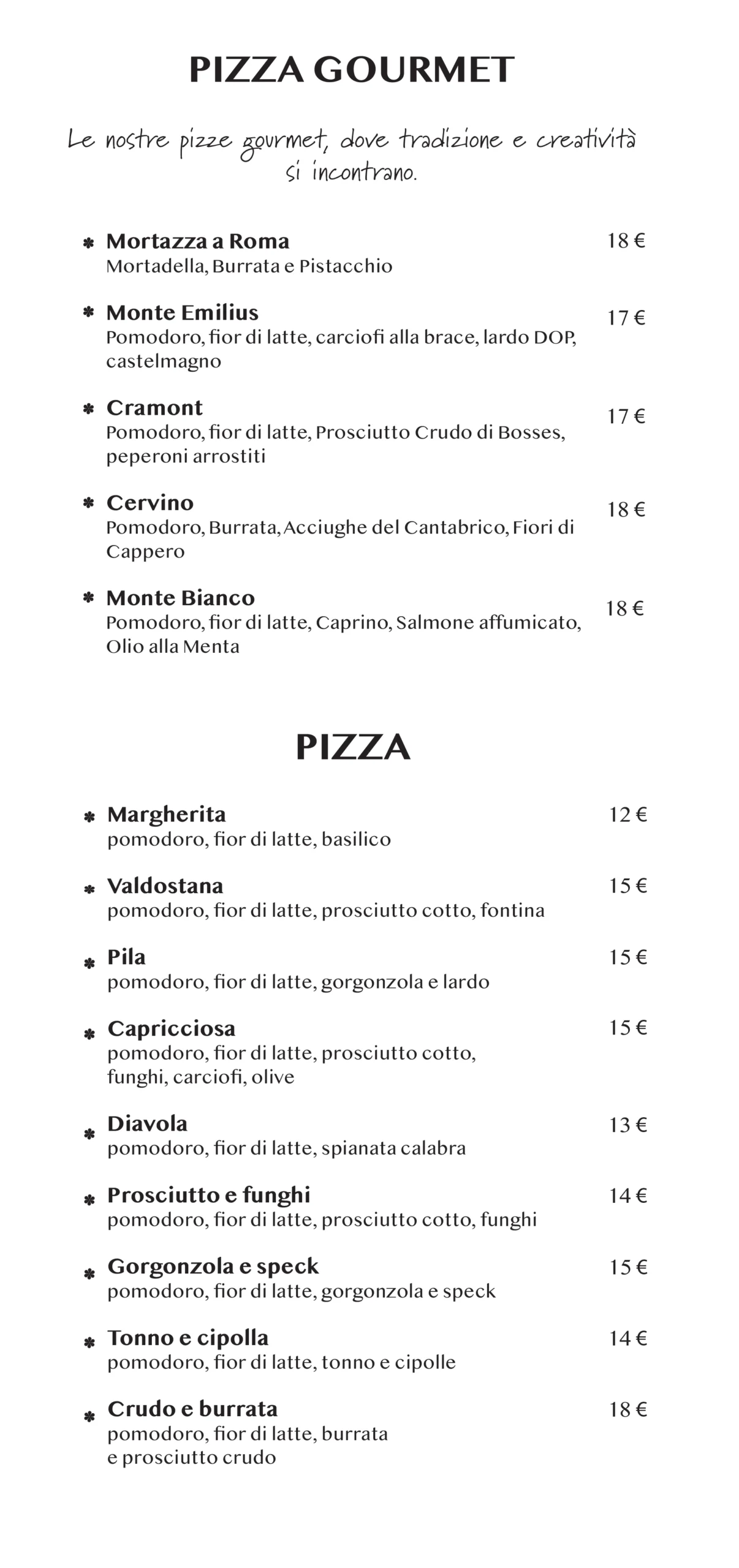 Varietà di pizze gourmet e tradizionali